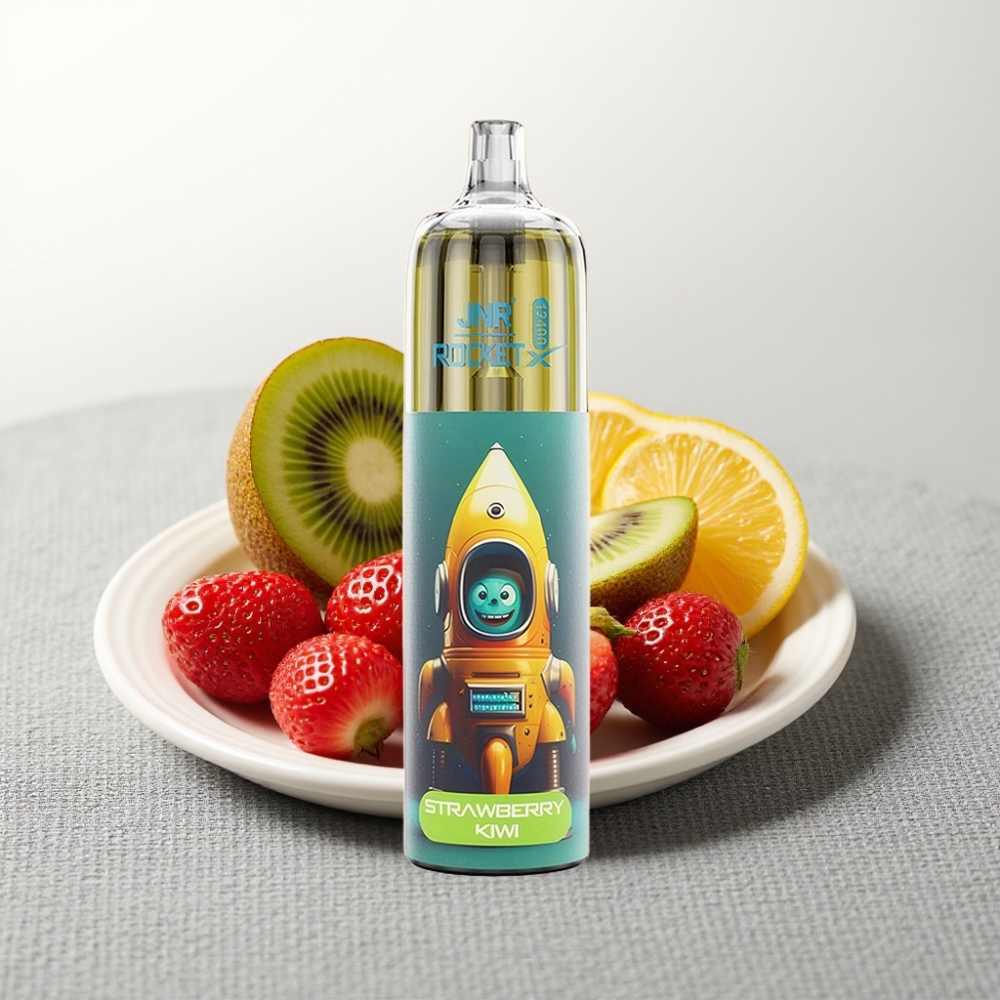 JNR Rocket-X 12400 Puffs Диспозейбл Вейп із полуницею-ківі, RGB, Type-C, 25мл