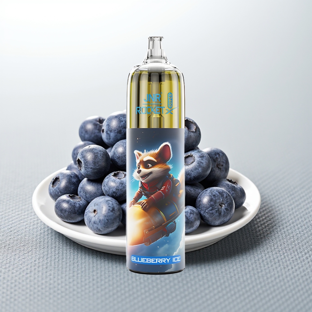 JNR Rocket-X 12400 Puffs Диспозейбл Вейп із Синім Полуничним Льодом, RGB, Type-C, 25мл