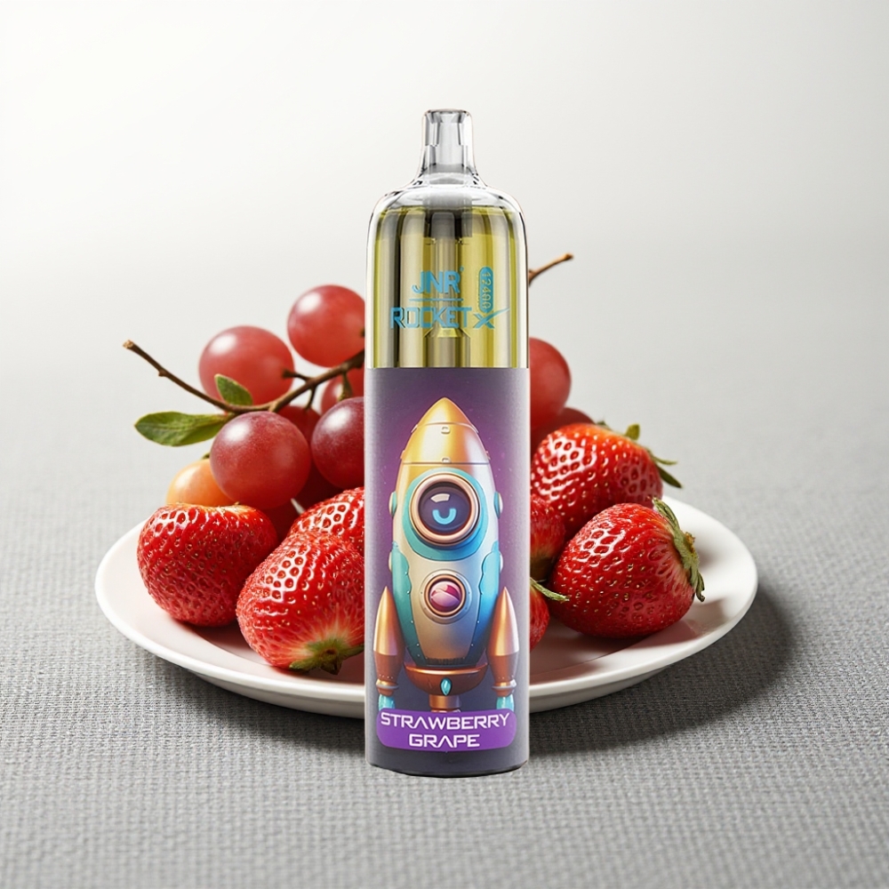 JNR Rocket-X 12400 Puffs Дисposable Vape Полуниця Виноград RGB Type-C 25ml