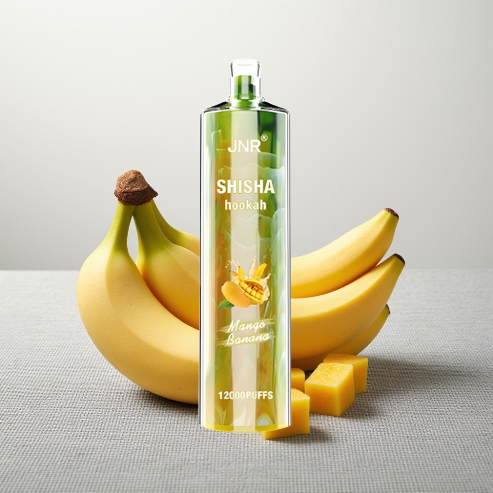 JNR Shisha Hookah 12000 Puffs 24ml Mango Banana 0.6 Ohm Mesh