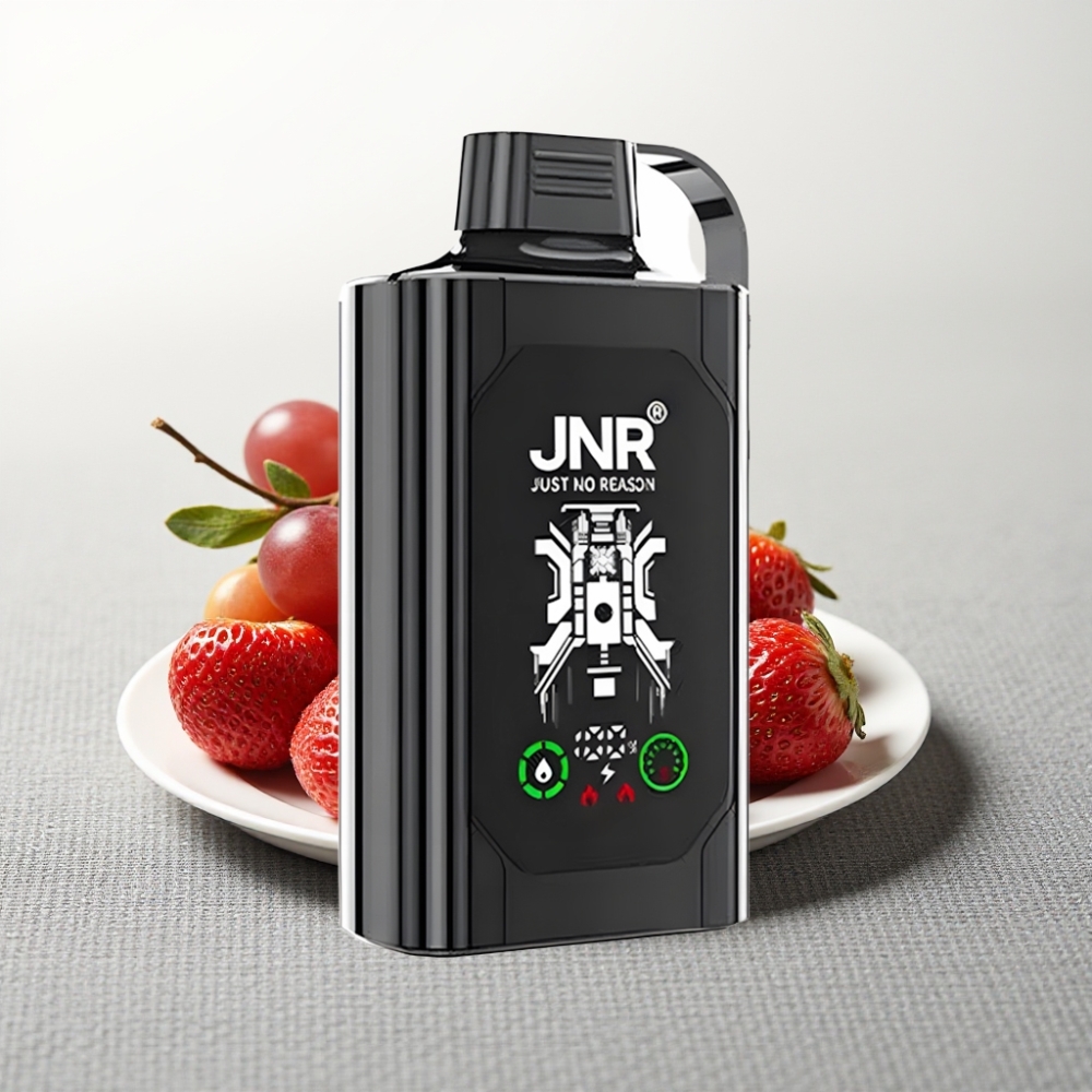 JNR Shisha Hookah Box 20500 Puffs HD Display 25ml Полуниця Виноград Dual Mesh Coil Type-C