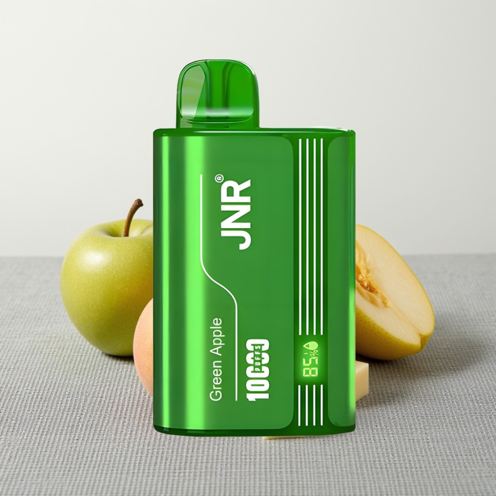 JNR Tank 10000 Puffs Зелоне яблуко персик груша Adjustable Airflow Digital Display Dual Mesh Coil