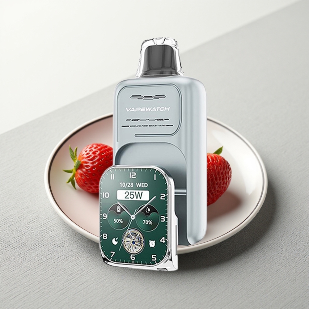 JNR VapeWatch 30000 Puffs 1000mAh 19mL Полуничний Лід Dual Mesh Coil Type-C