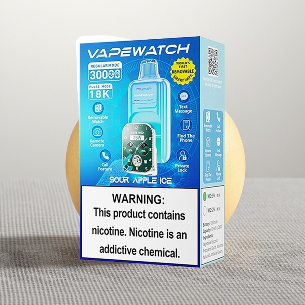 JNR VapeWatch 30000 Puffs 1000mAh Type-C Кисло-Яблучний Лід