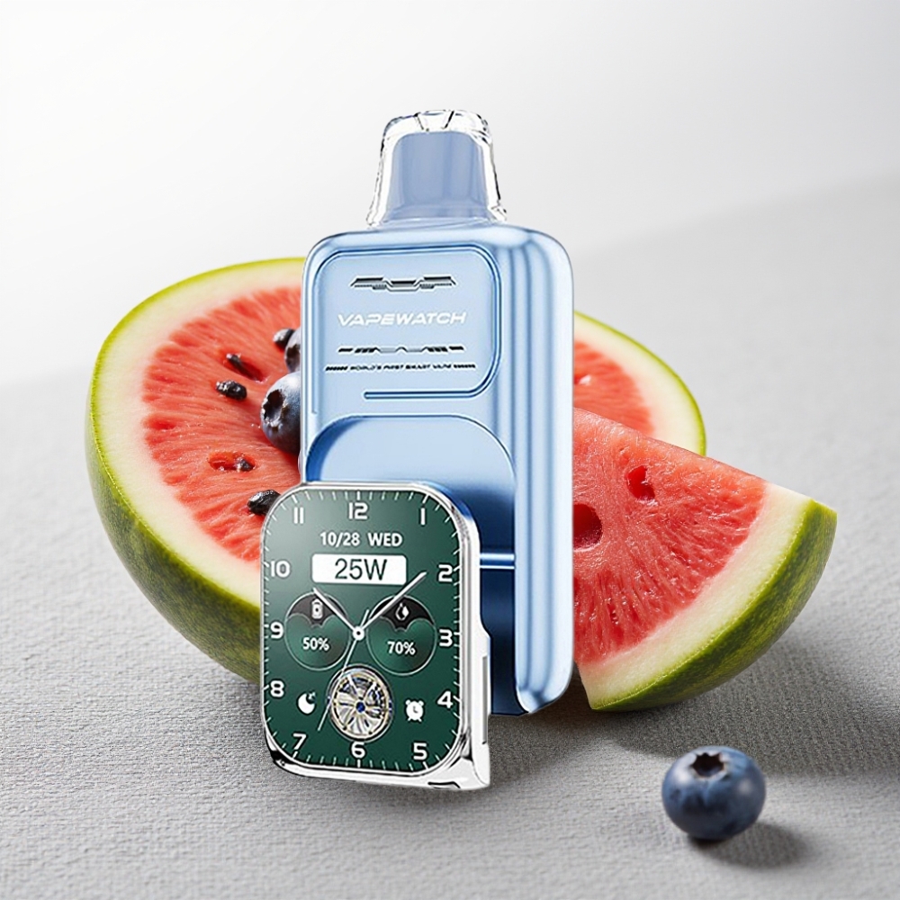 JNR VapeWatch 30000 Puffs Disposable Водно-кавуновий, 1000mAh, Type-C, Dual Mesh, 5%