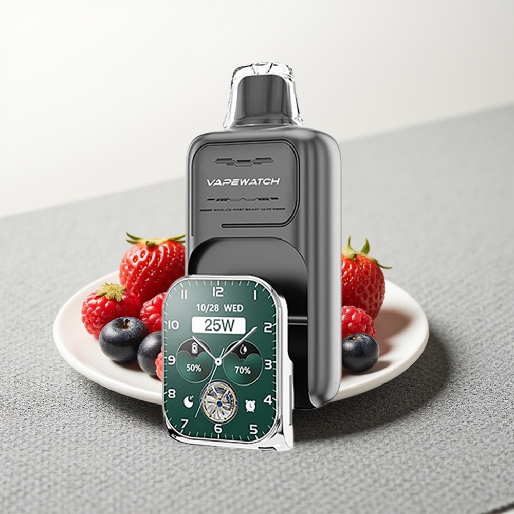 JNR VapeWatch 30000 Puffs Три ягоди Dual Mesh Coil Type-C Quick Charge