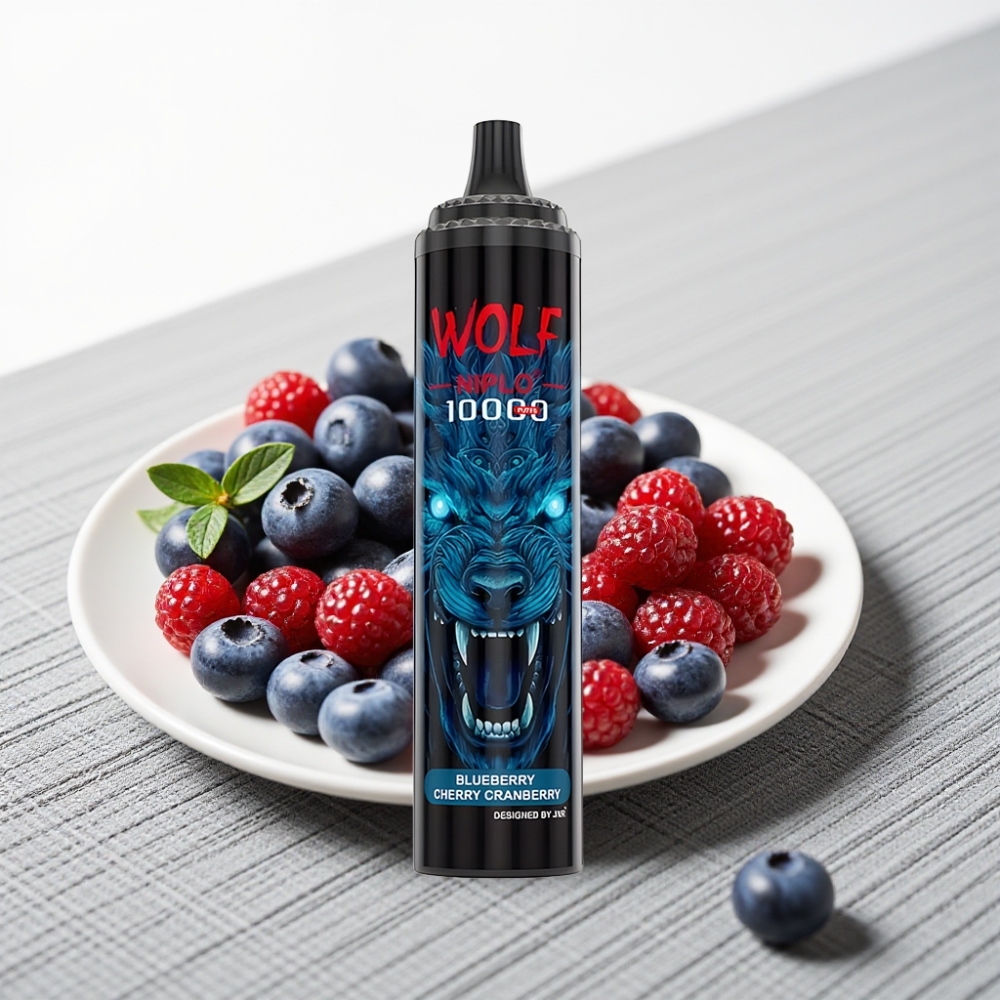 JNR Wolf Niplo 10000 Puffs 1.0 Ohm Mesh 20ml Блакитниця Вишня Журавлина