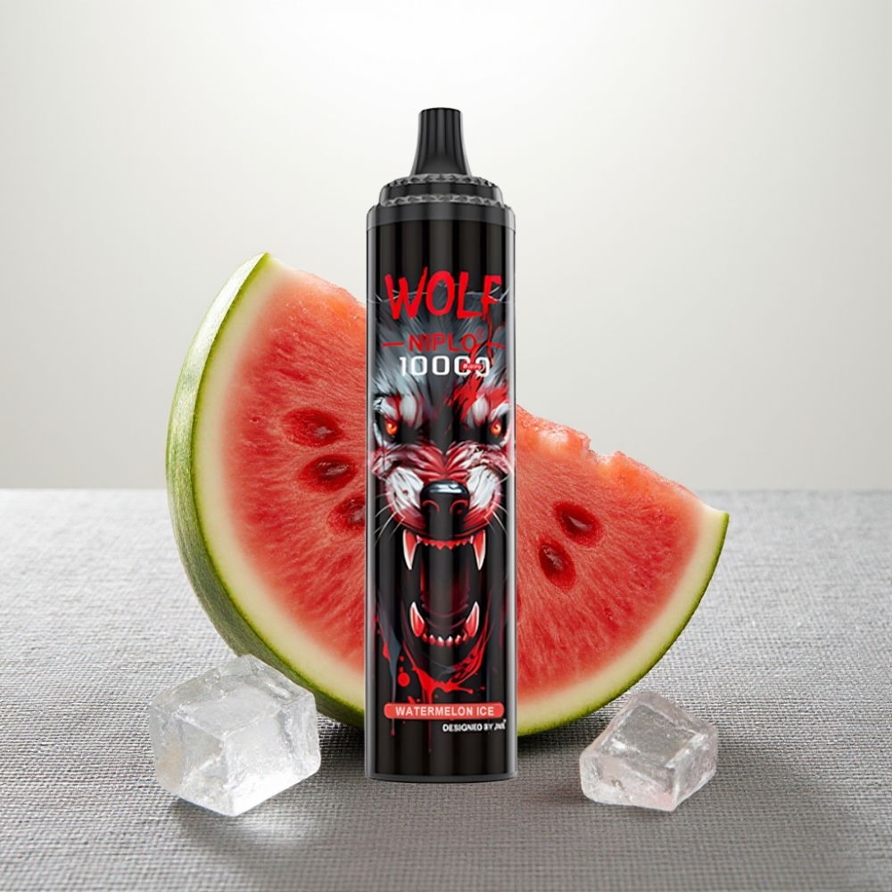 JNR Wolf Niplo 10000 Puffs 1.0 Ohm Mesh 20ml Watermelon Ice