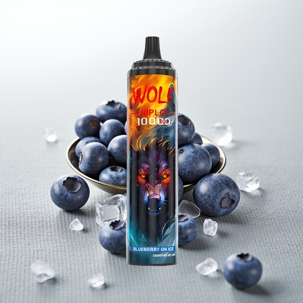 JNR Wolf Niplo 10000 Puffs 20ml 5% Blueberry On Ice