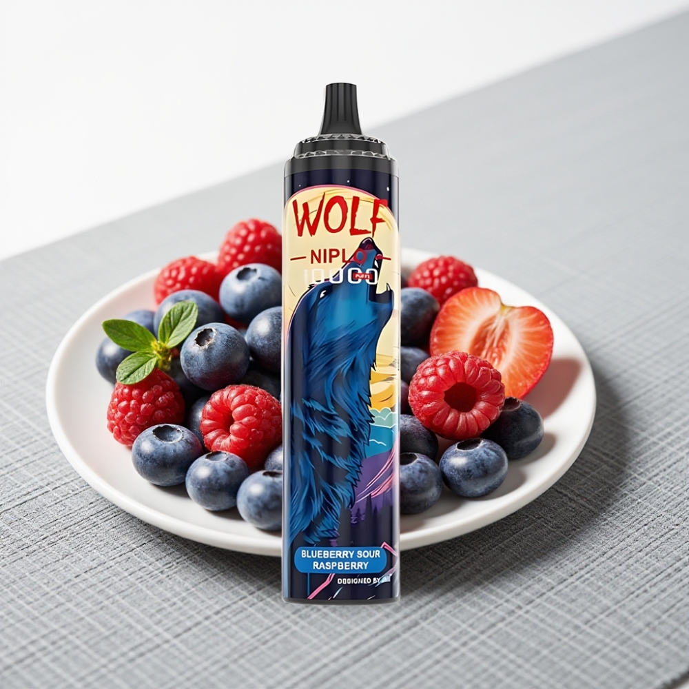 JNR Wolf Niplo 10000 Puffs 20ml 650mAh Type-C Чорниця Кисла Малина