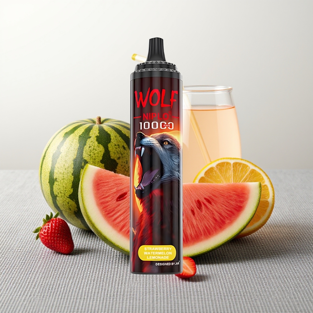JNR Wolf Niplo 10000 Puffs 20ml Полуниця Кавун Лимонад Type-C