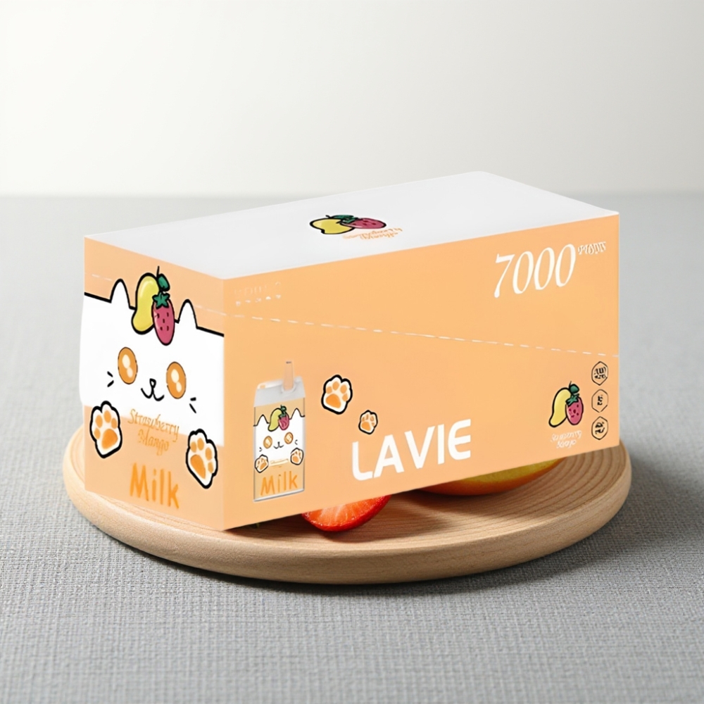 LAVIE Milk 7000 Puffs Полунично-манговий 16ML 5% Type C