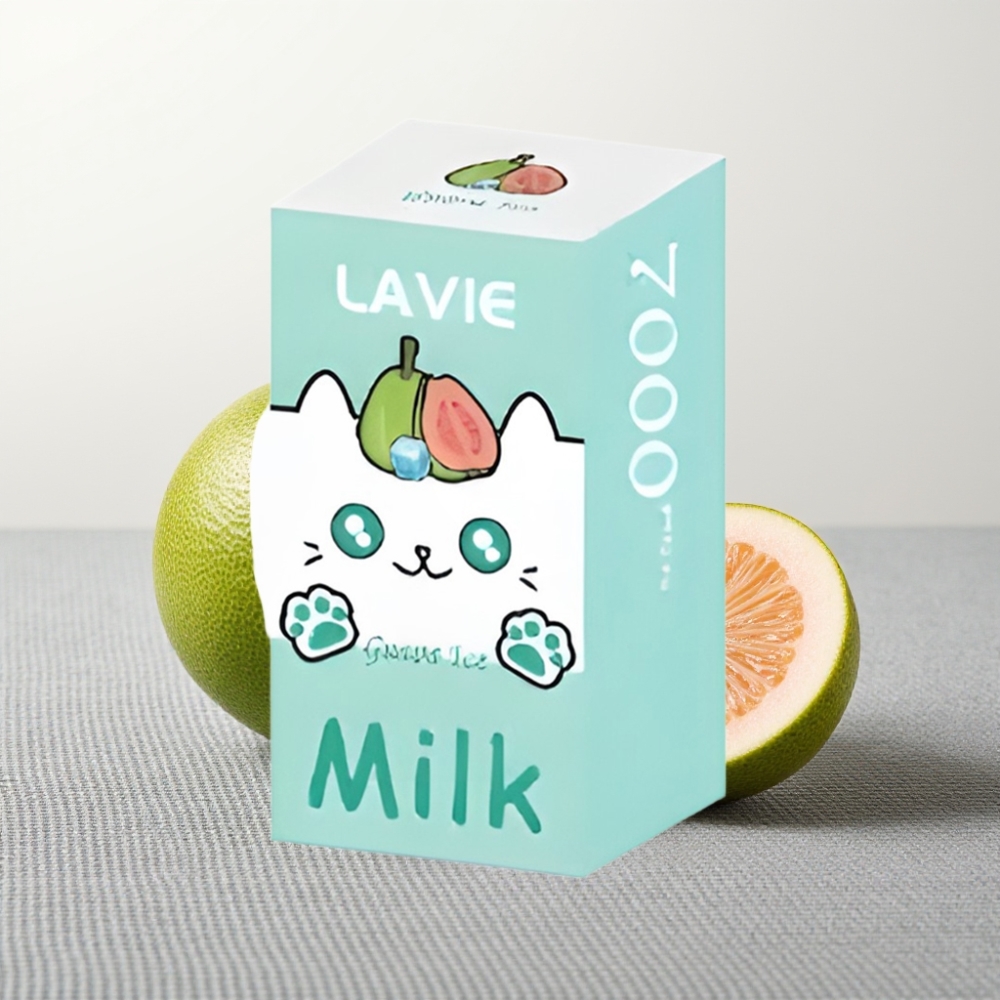 LAVIE Milk 7000 Puffs Гуава Лід 16ML 5% Type C wholesale vape Ukraine
