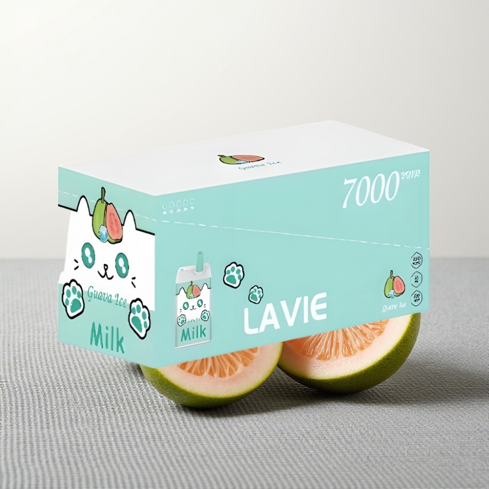 LAVIE Milk 7000 Puffs Гуава Лід 16ML 5% Type C wholesale vape Ukraine