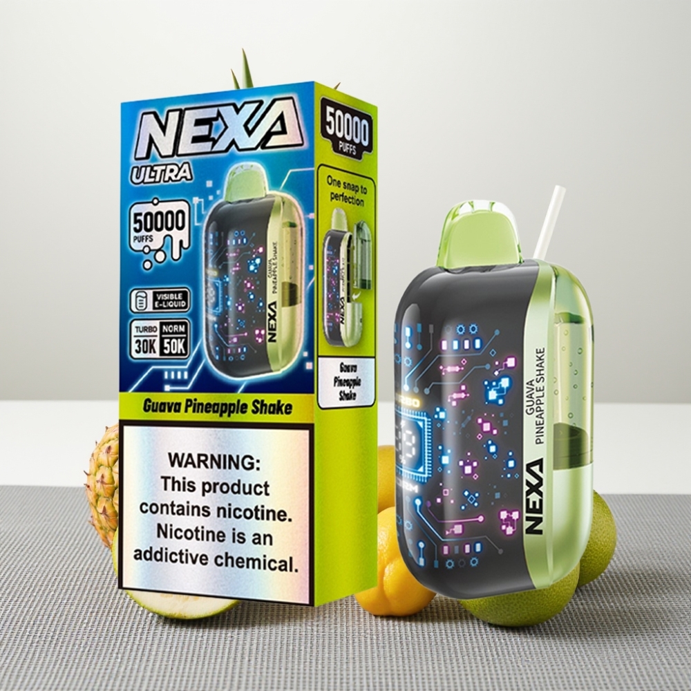 NEXA Ultra 50K Гуава-Ананас Шейк 20мл 5% 0.9ом Dual Mesh 3D Екран