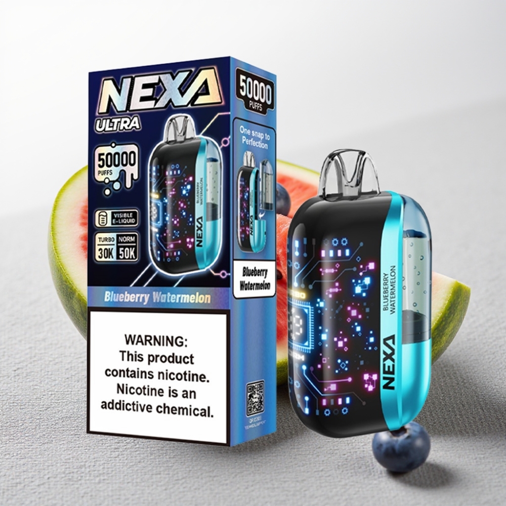 NEXA Ultra 50K Диспосейбл Вейп 20мл 5% нікотину Чорниця Кавун Type-C