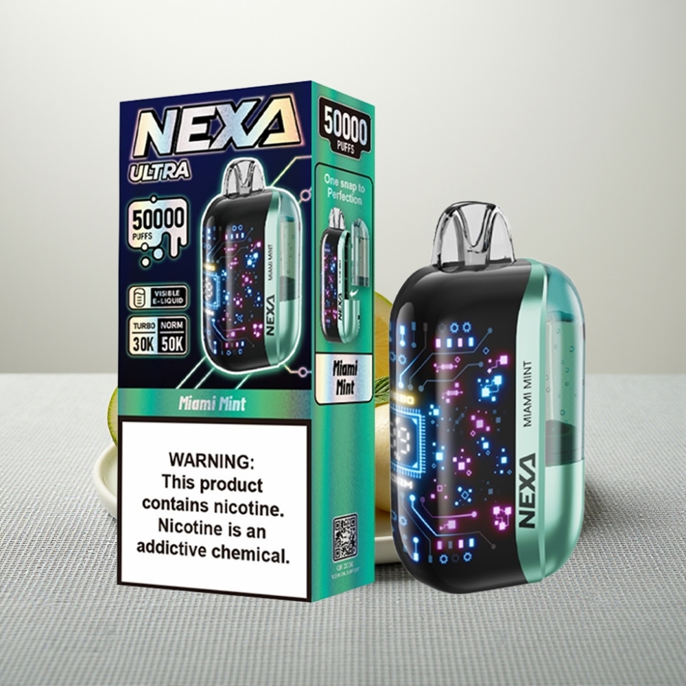NEXA Ultra 50K Disposable Vape Маямі М’ята 20мл 800mAh 5% Dual Mesh