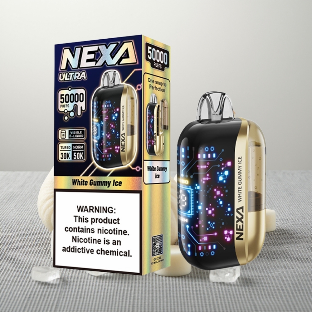 NEXA Ultra 50K Disposable Vape 50000 Puffs 20ml 5% Білий Жуйковий Лід