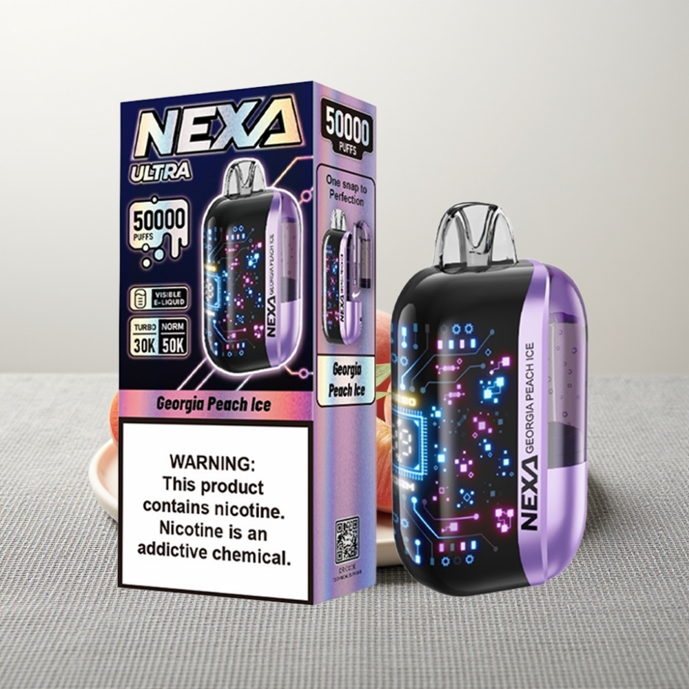 NEXA Ultra 50K Disposable Vape 50000 Puffs 20ml 5% Грузинський Персик Лід Type-C