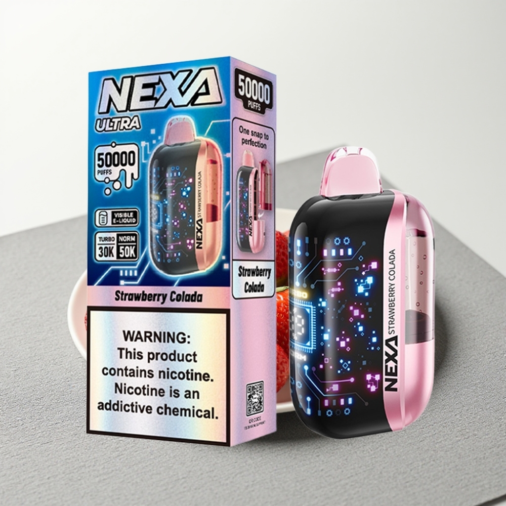 NEXA Ultra 50K Disposable Vape 50000 Puffs Strawberry Colada 20ml 5% Type-C