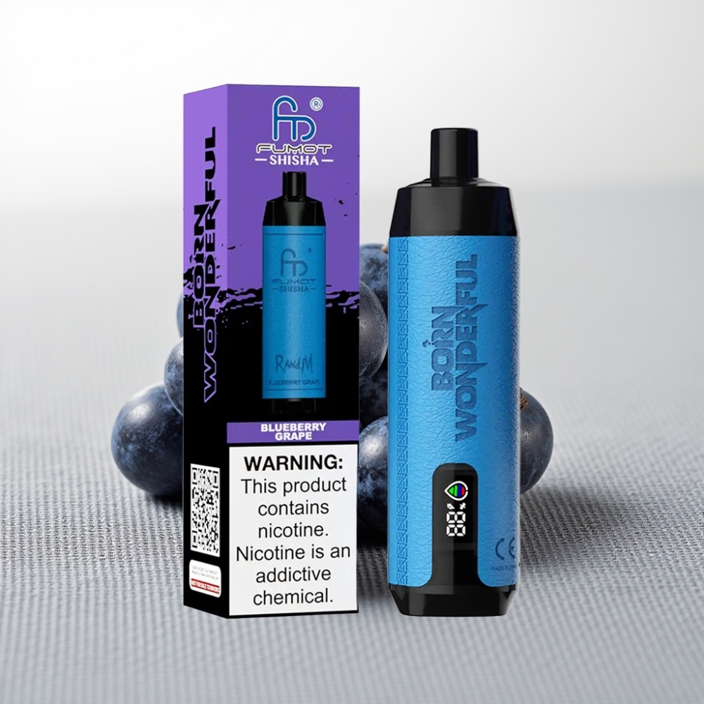 RandM Fumot Shisha 10000 Puffs 18ml 0.5% Nicotine Чорниця Виноград