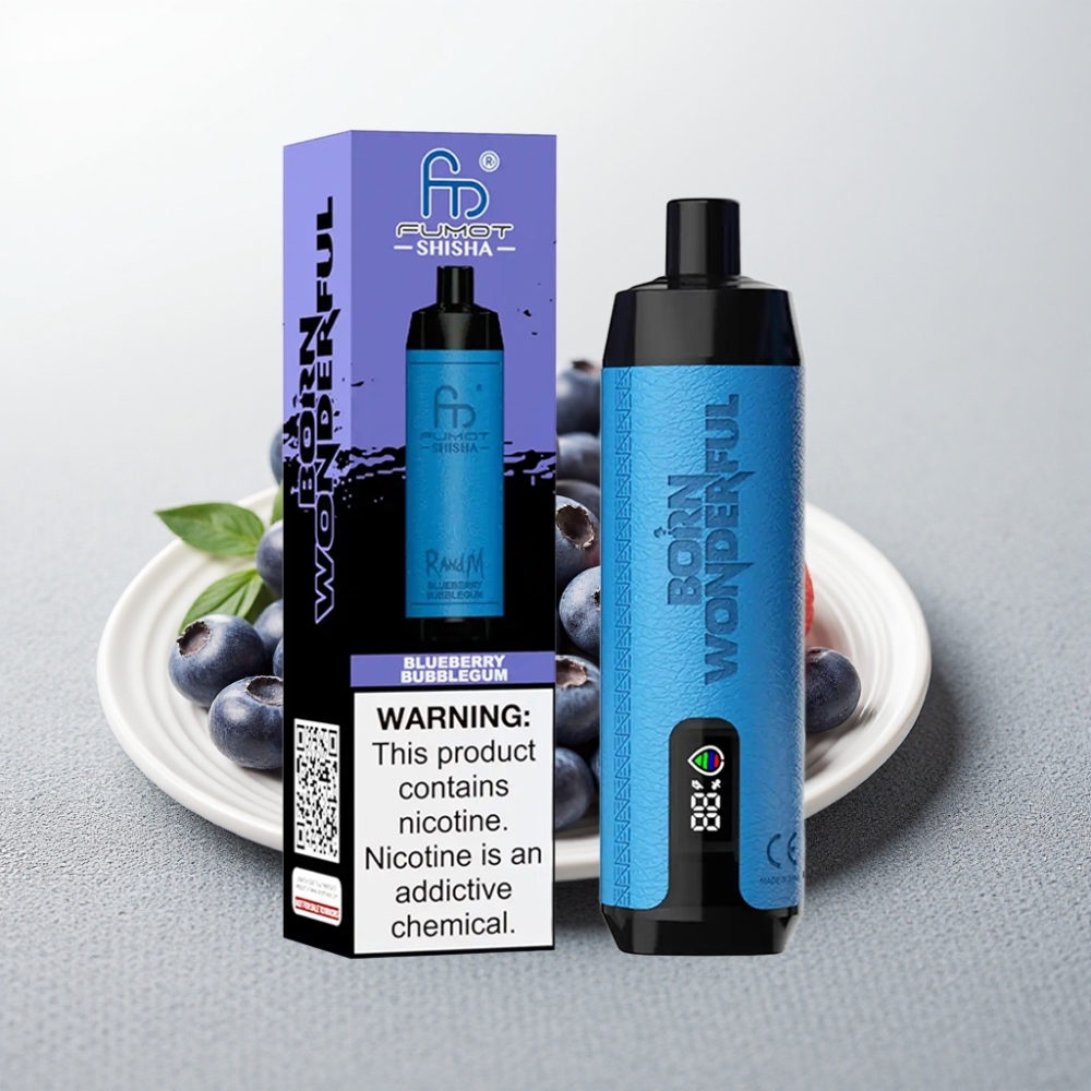 RandM Fumot Shisha 10000 Puffs 18ml 0.5% Nikotynu Smak: Чорничкова Жуйка