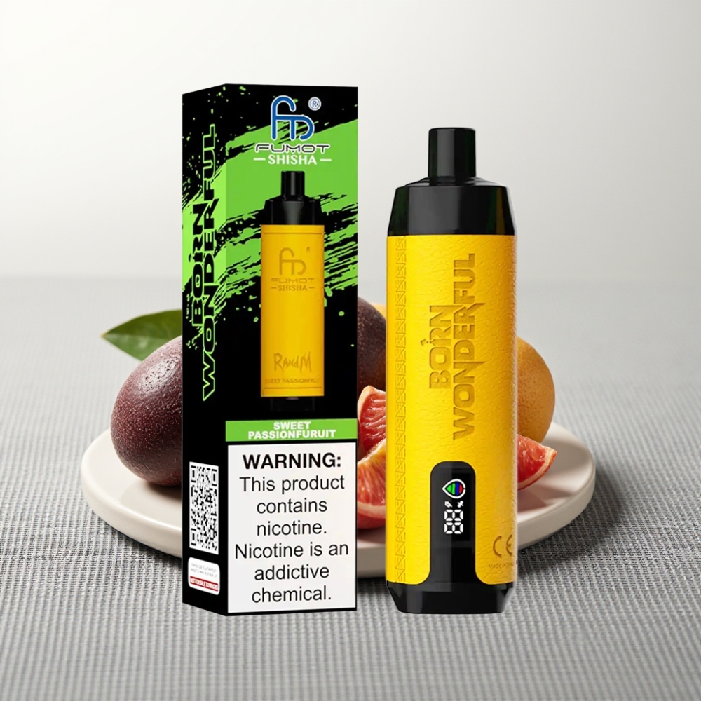 RandM Fumot Shisha 10000 Puffs Солодка Маракуйя LED 850mAh Type-C 0.6ohm