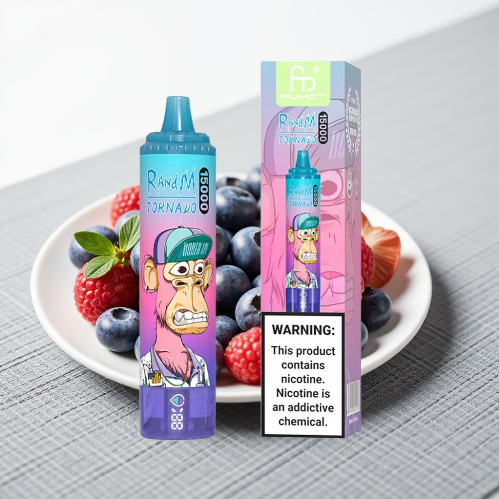 RandM Fumot Tornado 15000 Puffs 25ml 850mAh Mesh Coil Blueberry Raspberry