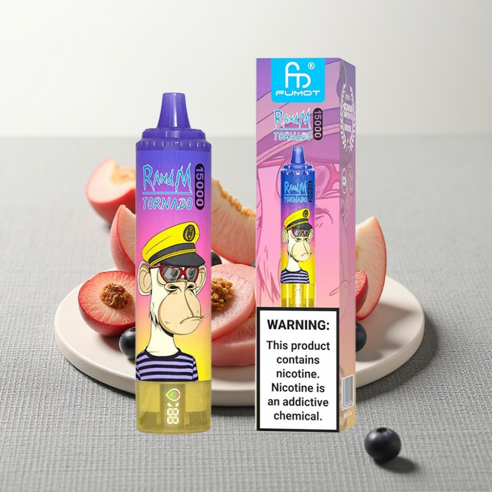 RandM Fumot Tornado 15000 Puffs 25ml 850mAh Peach Blueberry Candy