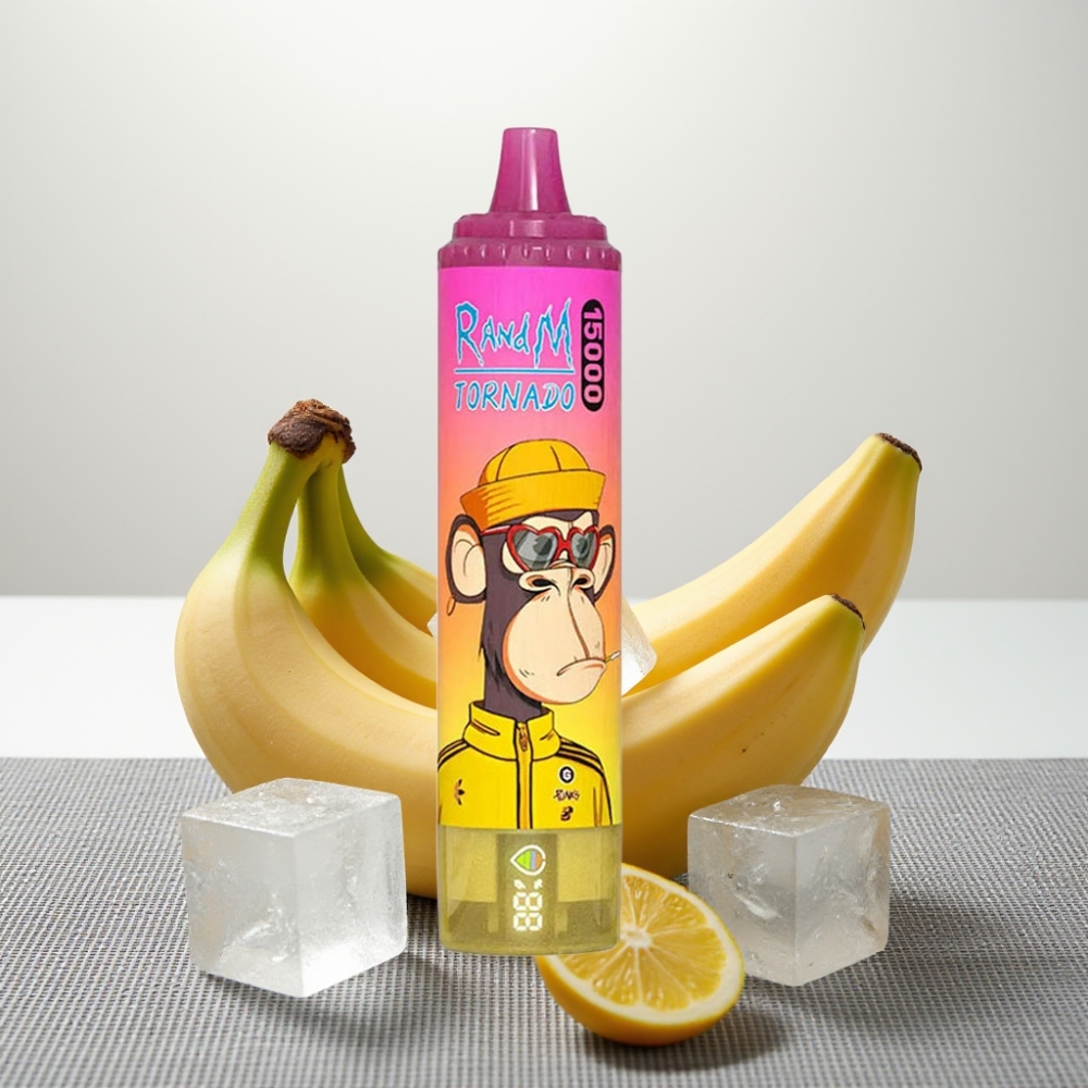 RandM Fumot Tornado 15000 Puffs 25ml Banana Ice LCD Type-C