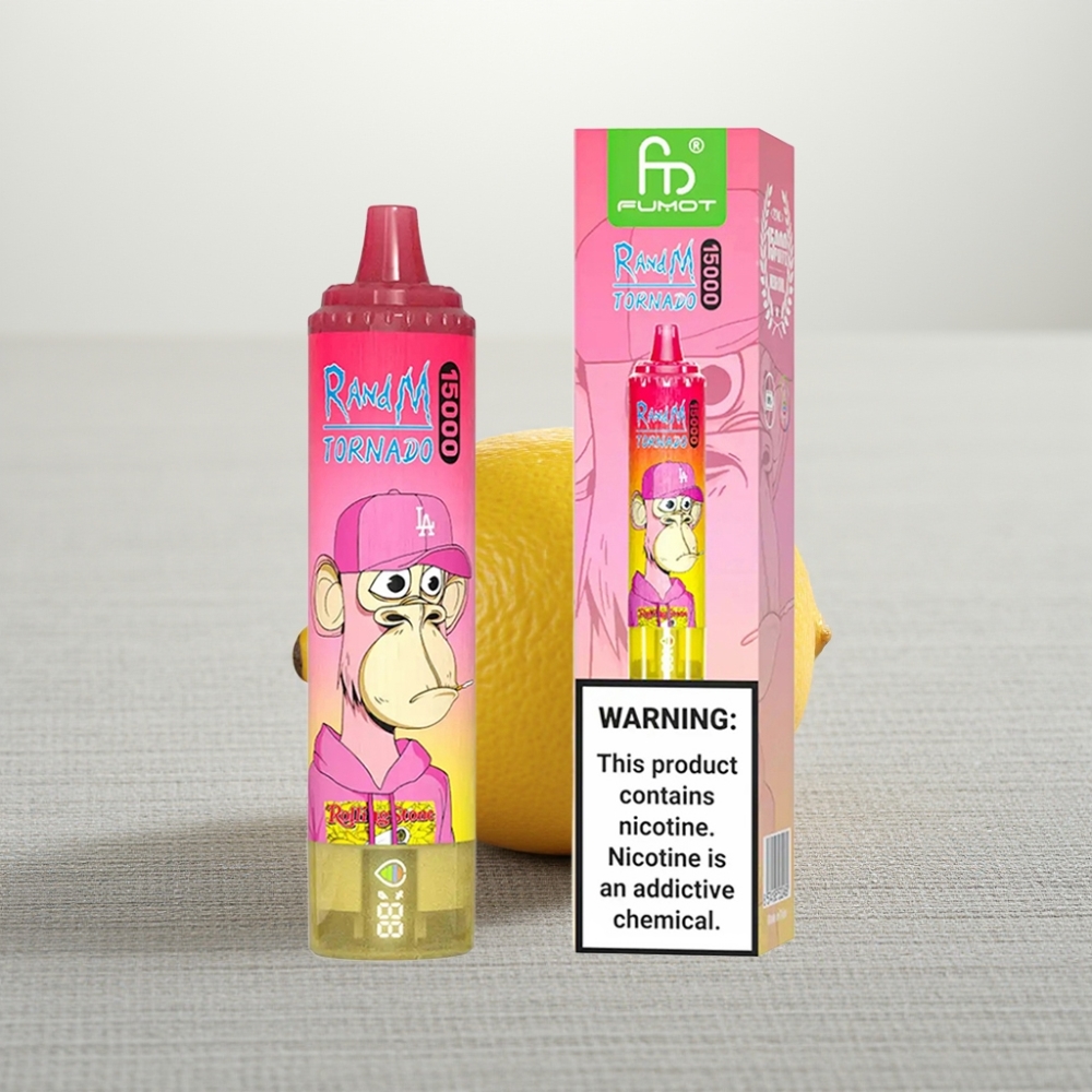 RandM Fumot Tornado 15000 Puffs 25ml Цитрус Type-C LCD