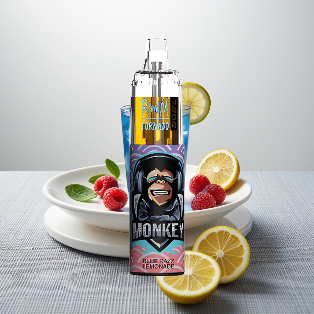 RandM Fumot Tornado 7000 Блакитна Малина Лимонад 14ML 850MAH Mesh
