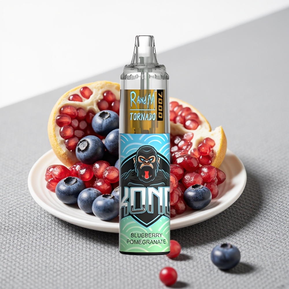 RandM Fumot Tornado 7000 Puffs 14ML 850MAH Mesh Тип-C RGB Повітрорегуляція Чорниця Гранат
