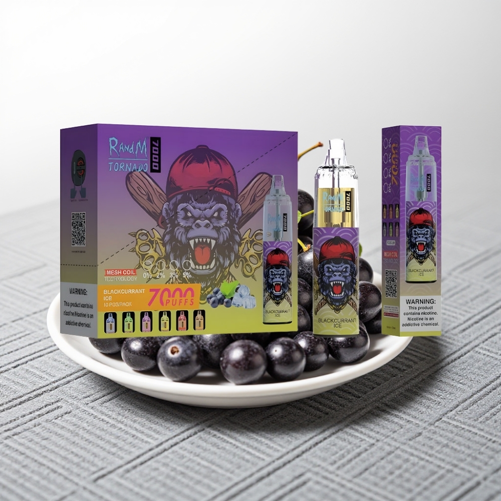RandM Fumot Tornado 7000 Puffs 14ML 850MAH Mesh Coil Blackcurrant Ice