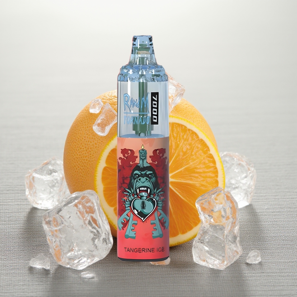 RandM Fumot Tornado 7000 Puffs 14ML Tangerine Ice Air-Adjustable RGB