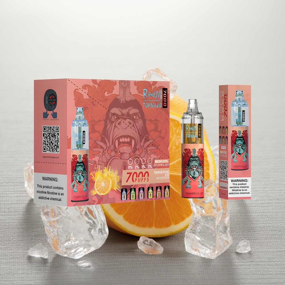 RandM Fumot Tornado 7000 Puffs 14ML Tangerine Ice Air-Adjustable RGB
