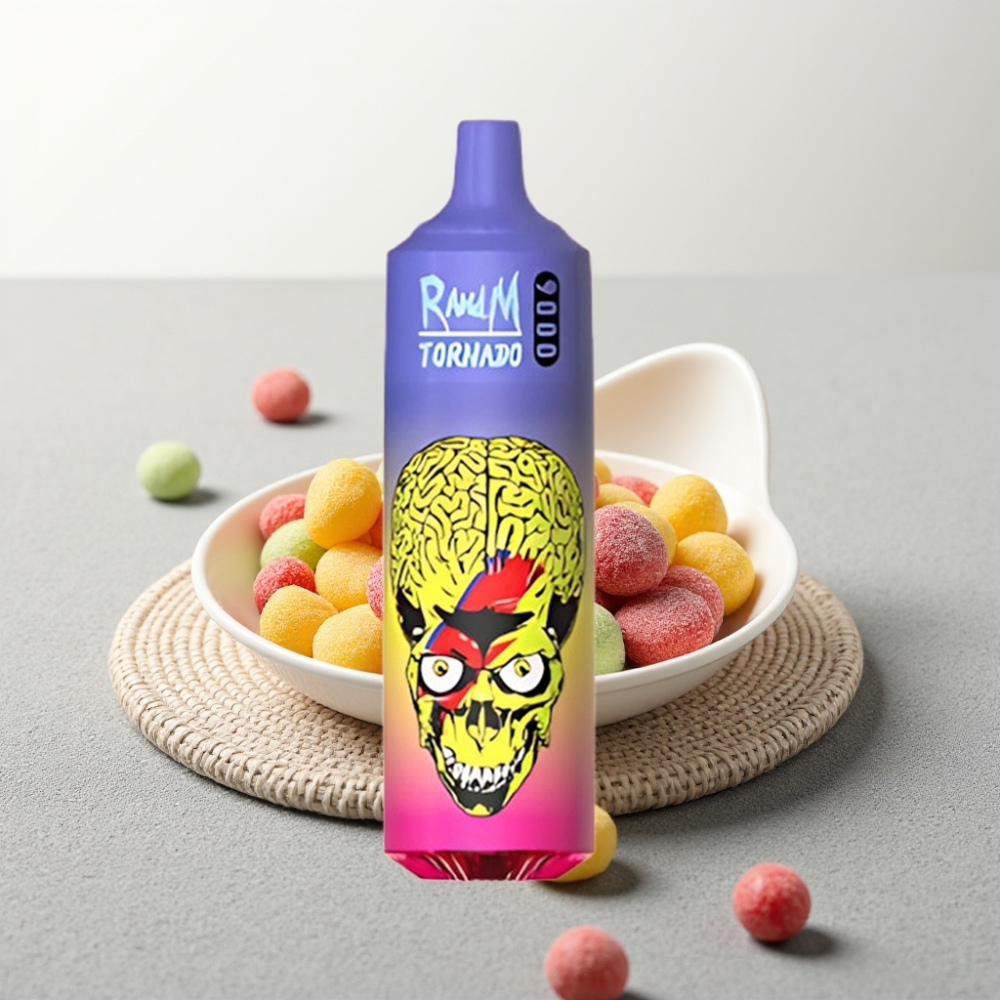 RandM Tornado 9000 Puffs 18 mL Skittles RGB Display