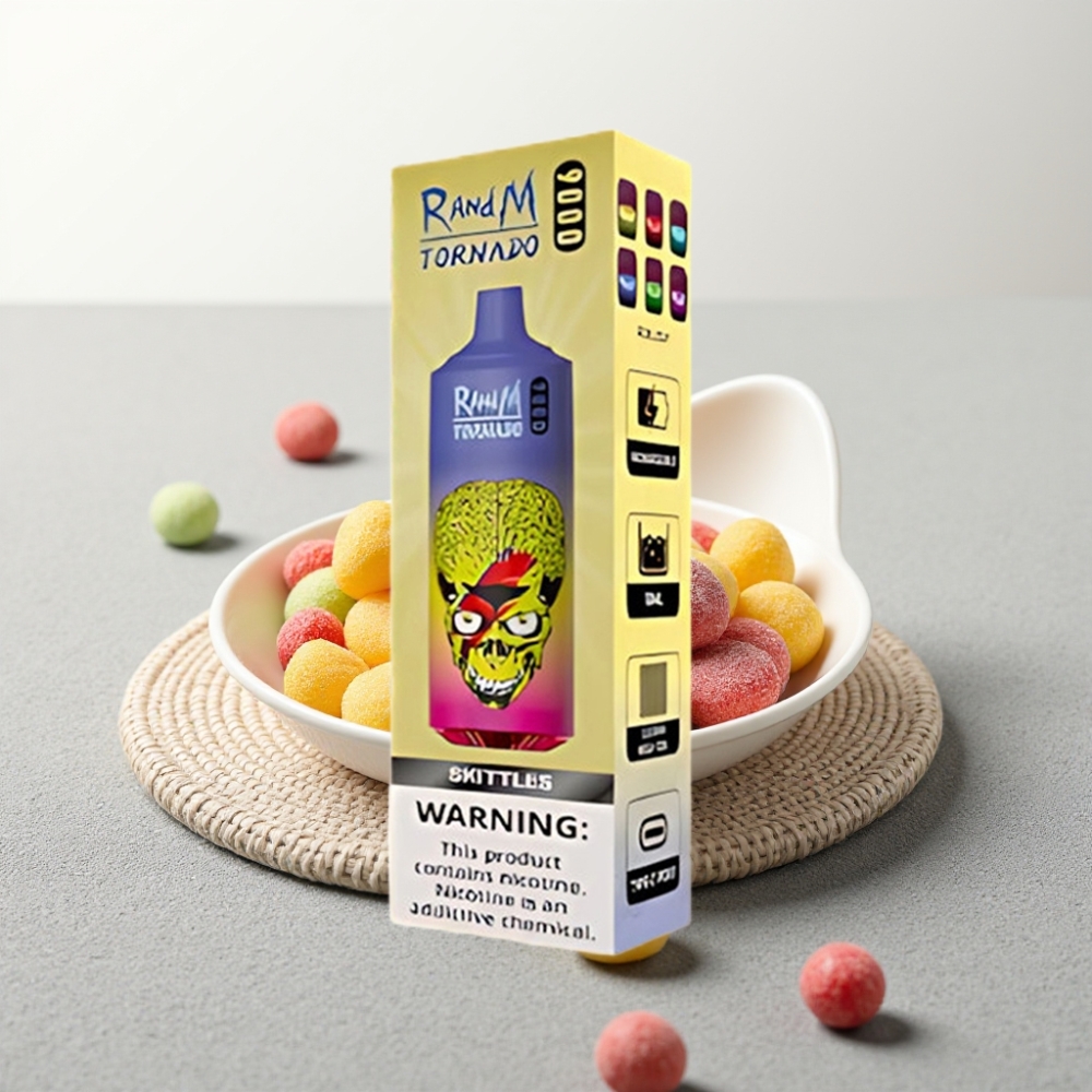 RandM Tornado 9000 Puffs 18 mL Skittles RGB Display