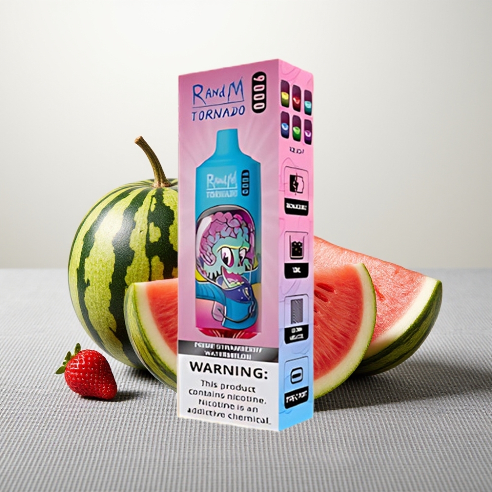 RandM Tornado 9000 Puffs 18mL Mesh Coil Полуниця Кавун