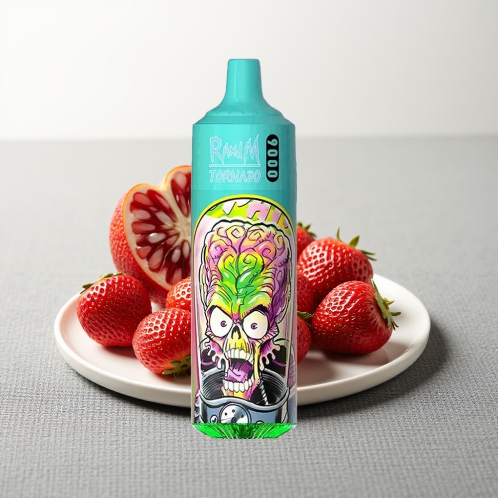RandM Tornado 9000 Puffs 850mAh 18mL Mesh Coil Полунично-гранатовий