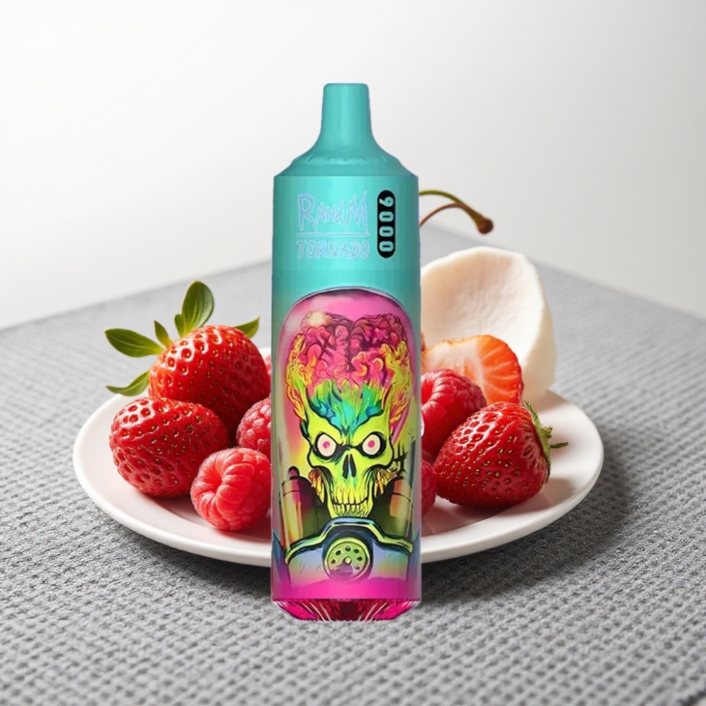 RandM Tornado 9000 Puffs 850mAh 18mL Полуниця Малина Вишня Лід