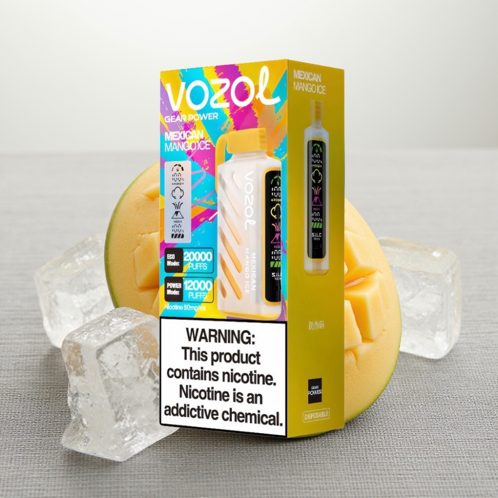 VOZOL Gear Power 20000 Puffs Dual Mesh Coil 20mL Мексиканський Манго Айс