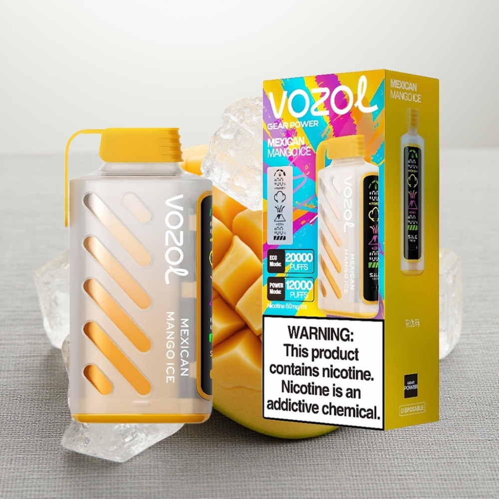 VOZOL Gear Power 20000 Puffs Dual Mesh Coil 20mL Мексиканський Манго Айс