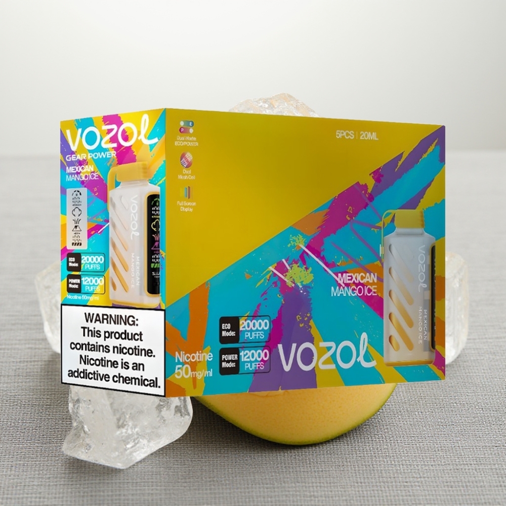 VOZOL Gear Power 20000 Puffs Dual Mesh Coil 20mL Мексиканський Манго Айс