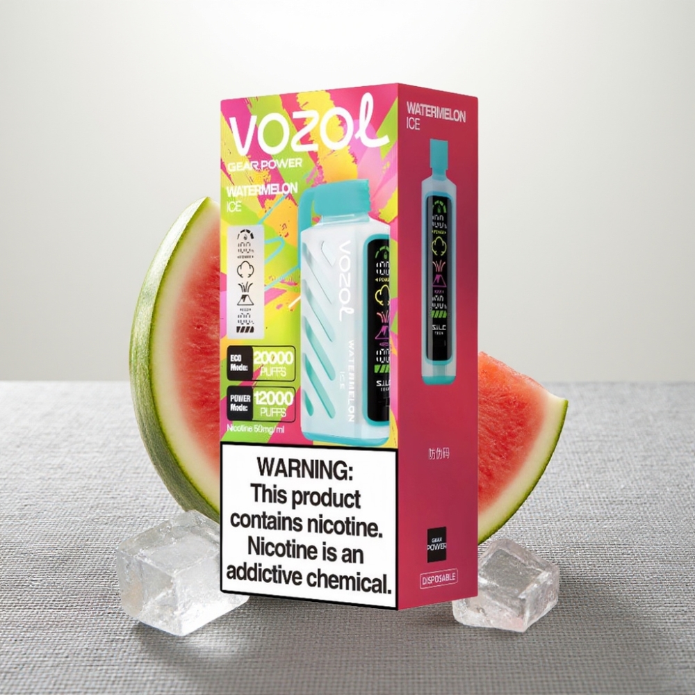 VOZOL Gear Power 20000 Puffs Динний Лід S.i.L.C. Tech Dual Mesh Coil 20mL