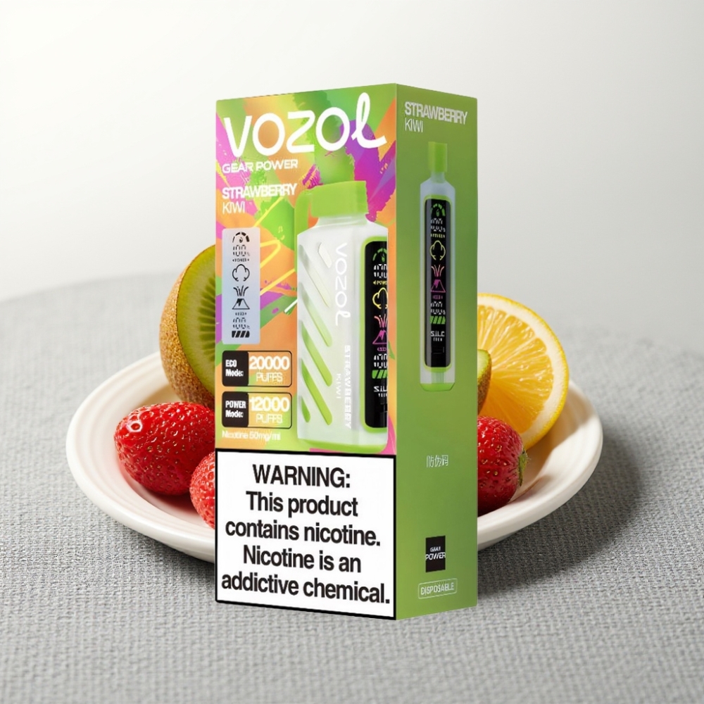 VOZOL Gear Power 20000 Puffs S.i.L.C. Tech Dual Mesh Coil Полуниця-Ківі