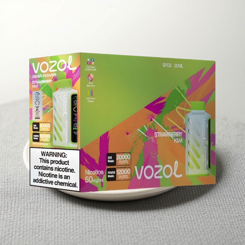 VOZOL Gear Power 20000 Puffs S.i.L.C. Tech Dual Mesh Coil Полуниця-Ківі