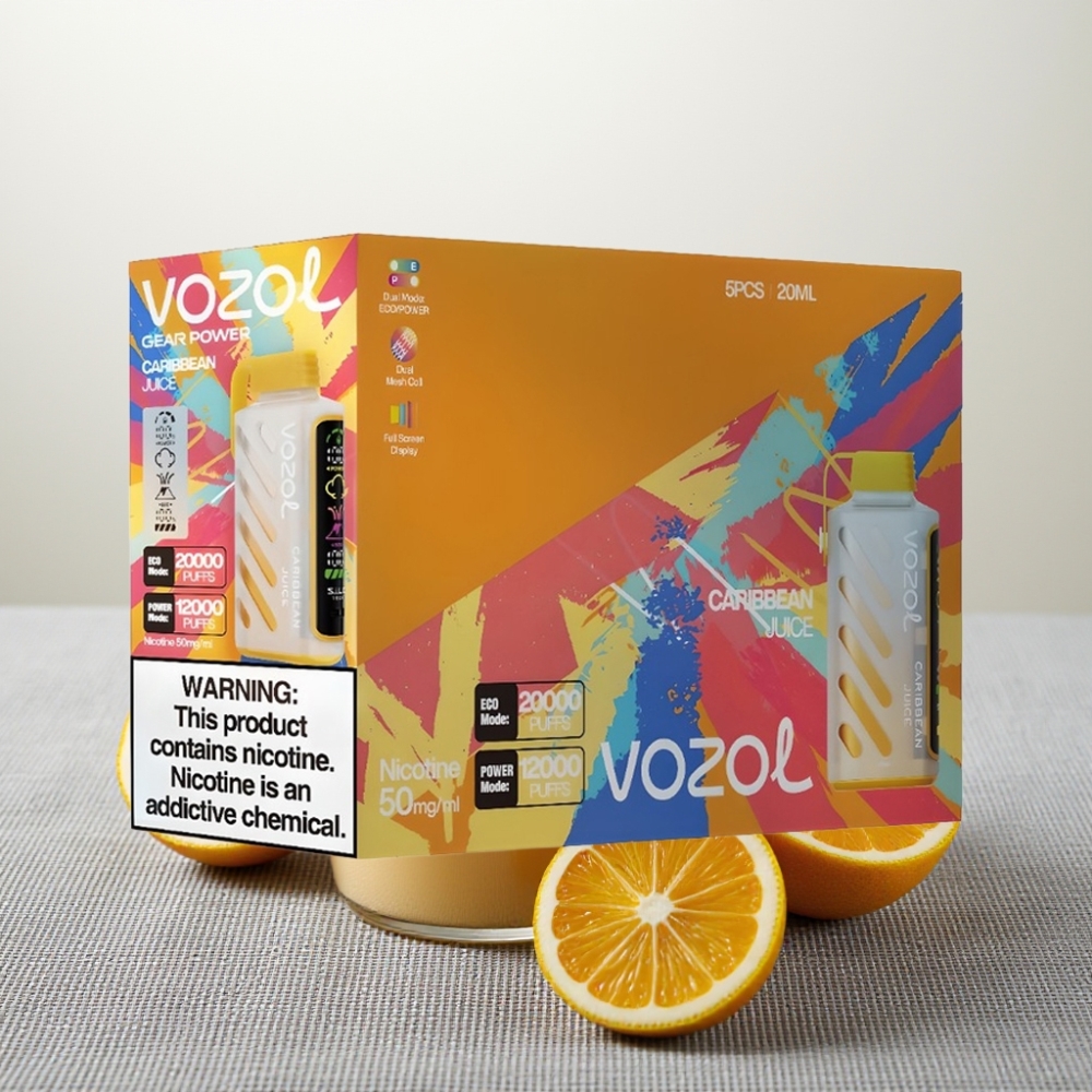 VOZOL Gear Power 20000 Puffs S.i.L.C. Tech Dual Mesh Coil Карибський Сік