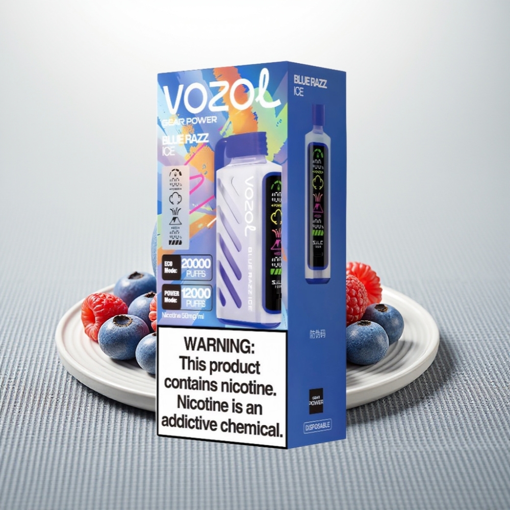 VOZOL Gear Power 20000 Puffs S.i.L.C. Tech Dual Mesh Coil Блакитна Малина Лід