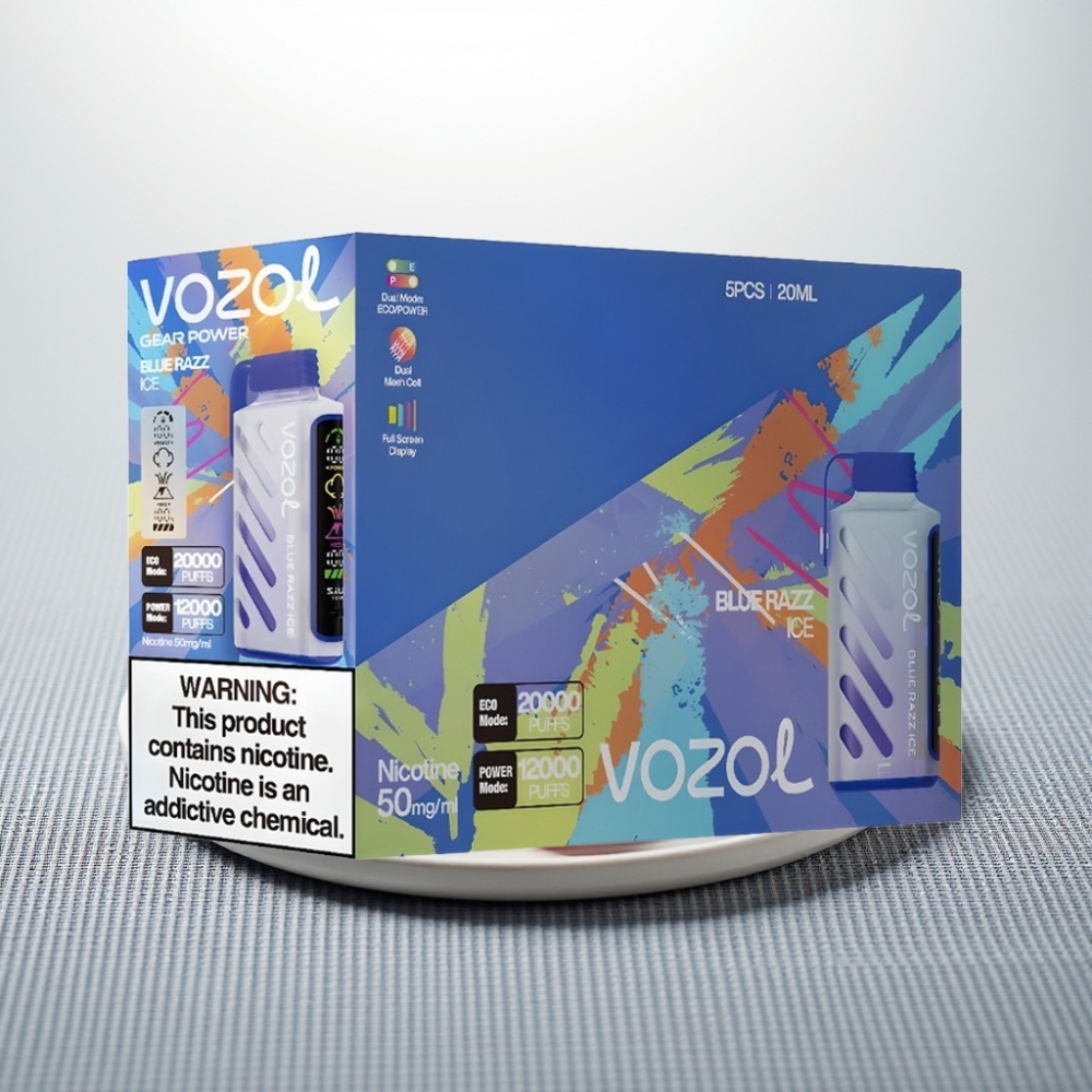 VOZOL Gear Power 20000 Puffs S.i.L.C. Tech Dual Mesh Coil Блакитна Малина Лід